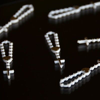 12 Rosary Prayer Beads Plaque Religious Cake Toppers Cupcake Picks Decoration Craft Bakery Supplies - le petit pain