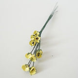 24 Small Paper Flower Blossoms Bouquet Yellow White Burgundy Lavender Pink Ivory - le petit pain
