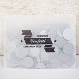 Metallic Silver Tissue Paper Circle Confetti Party Decoration Grey Wedding Favor- Le Petit Pain