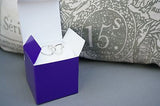 10 Dark Purple Square Favor Boxes, Favor box, Jewelry Gift Box, Party Decoration - le petit pain