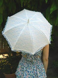 Vintage Style Peach Lace Small Wedding Parasol Umbrellas Country Chic Photo Prop- Le Petit Pain