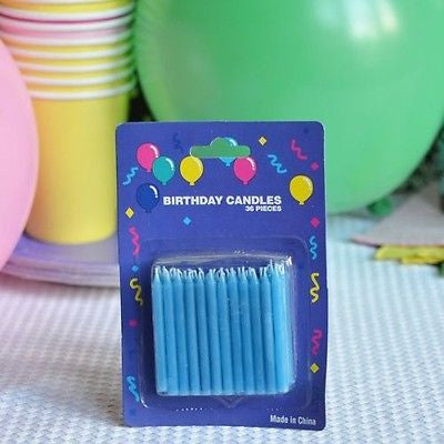 2" Blue Birthday Candles (72 Count) - le petit pain
