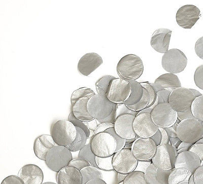Metallic Silver Tissue Paper Circle Confetti Party Decoration Grey Wedding Favor- Le Petit Pain