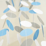 White Light Blue Circle Dots Paper Garland 10 FT Polka Dots Banner Party Decor- Le Petit Pain