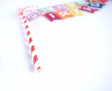 Rainbow Happy Birthday Banner Garland Birthday Cake Topper Party Decoration- Le Petit Pain