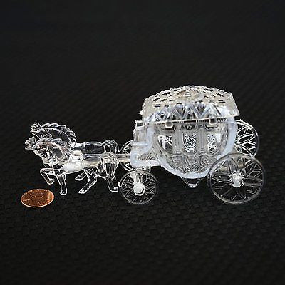 Royal Vintage Cinderella Horse and Carriage Coach Cake Topper Clear- Le Petit Pain