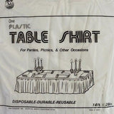 Premium Plastic White Table Skirt 29" x 14" Reusable- Le Petit Pain