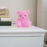 Vintage Light Up Pink Teddy Bear Girls Room Lamp