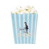 Soon To Pop Blue Baby Shower Popcorn Favor Box-Set of 20- Le Petit Pain