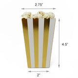 36 Pink Gold Polka Dot Stripe Chevron Mini Popcorn Candy Party Favor Boxes - le petit pain
