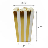 36 Mint Gold Polka Dot Stripe Chevron Mini Popcorn Candy Party Favor Boxes - le petit pain