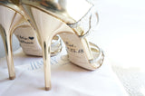 Custom Personalized Wedding Bridal Shoe Decal Name Date Heart Shoe Stickers- Le Petit Pain