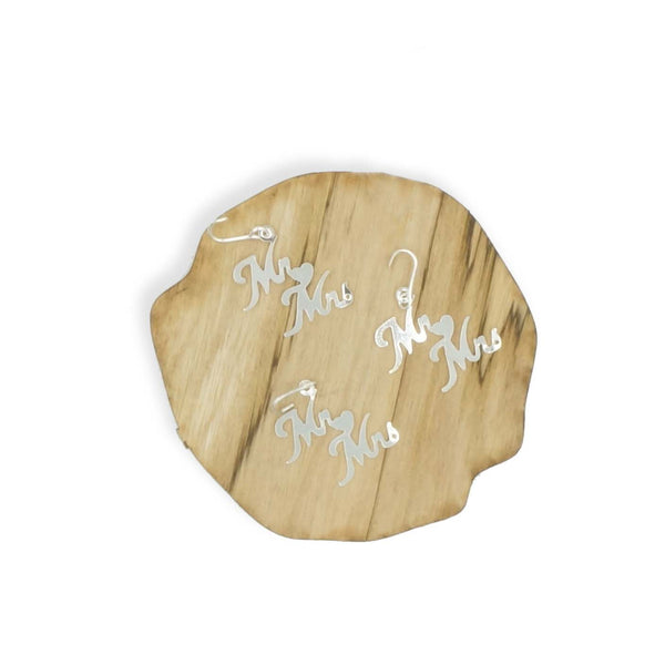 20 Mr. and Mrs. Wedding Favor Silver Charms Decor Gift Tags