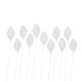 36 Synthetic 1.5" Metallic Silver Leaf Rose Leaves