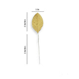 36 Synthetic 2" Metallic Gold Leaf Rose Leaves