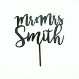 Custom Personalized Name Mr & Mrs Wedding Cake Topper Modern Calligraphy Cursive Cake Topper- Le Petit Pain