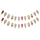 Ice Cream & Popsicle Paper Party Garland Streamer Decoration 10 Feet Garland- Le Petit Pain