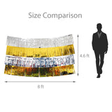 Gold and Silver Fringe Tassel Banners 8 Feet x 14 in