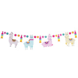 2 Pastel Llama Party Decoration Banners Paper Garlands 12 Feet Set of 2