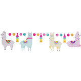 2 Pastel Llama Party Decoration Banners Paper Garlands 12 Feet Set of 2