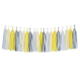 Yellow Gray White Ivory Grey Tassel Garland Banner Party Decoration Wedding- Le Petit Pain