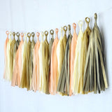 Peach Ivory Beige Gold Tassel Garland Banner Party Decoration Wedding- Le Petit Pain