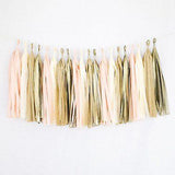 Peach Ivory Beige Gold Tassel Garland Banner Party Decoration Wedding- Le Petit Pain