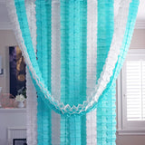 Mint Aqua Blue White 3D Four Leaf Tissue Flower Hanging Streamers Party Decor Backdrop- Le Petit Pain