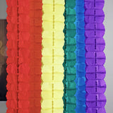 Rainbow 3D Four Leaf Tissue Flower Hanging Streamers Party Decor Backdrop Blue Yellow Green Purple Red Orange- Le Petit Pain