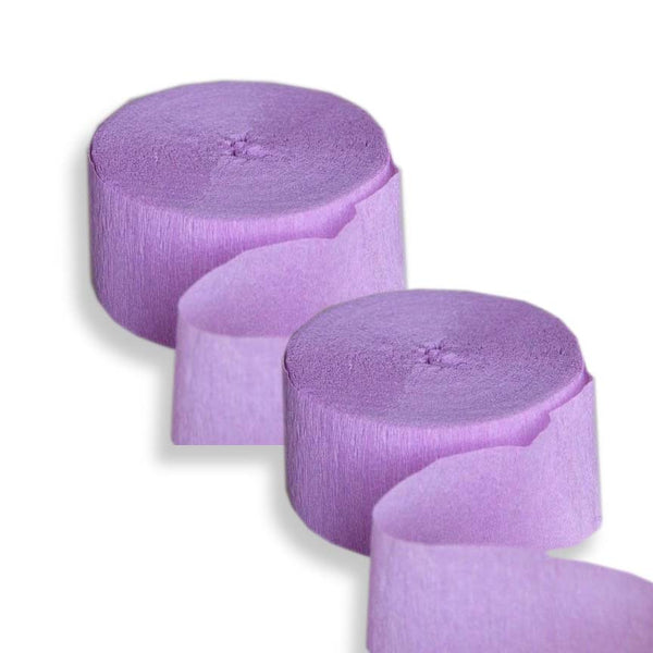 2 Lavender Crepe Paper 81FT Party Streamer Wedding Birthday Baby Shower
