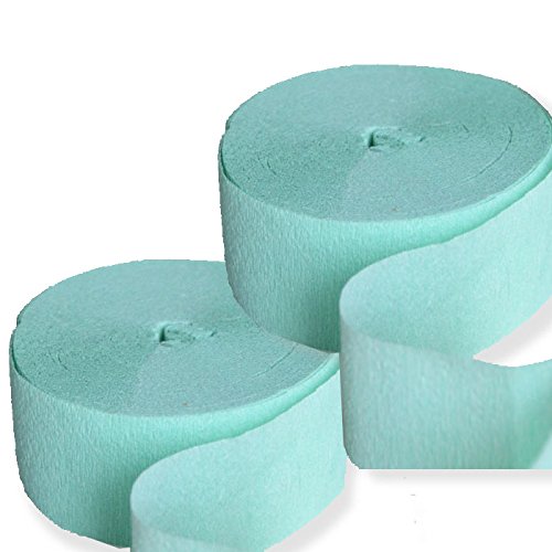 2 Mint Crepe Paper 81FT Party Streamers Wedding Birthday Baby Shower
