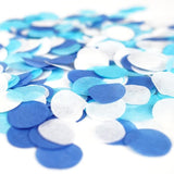 Sapphire Blue Light Blue White Paper Circle Confetti Party Decoration- Le Petit Pain