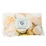 Peach White Gold Metallic Tissue Paper Shredded Circle Confetti Party Decoration- Le Petit Pain