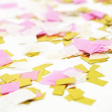 Pink White Metallic Gold Foil Shredded Confetti Paper Party Decoration- Le Petit Pain