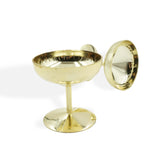 6 Gold Mini Champagne Glass Plastic Wedding Favor Topper
