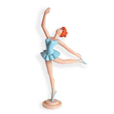 Ballerina Cake Topper Blue or Yellow Figurine 5" Ballet Girl
