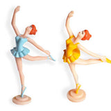 Ballerina Cake Topper Blue or Yellow Figurine 5" Ballet Girl