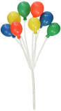 6 Count Cluster Balloons Rainbow Cupcake Cake Topper Balloons Red Blue Yellow Green
