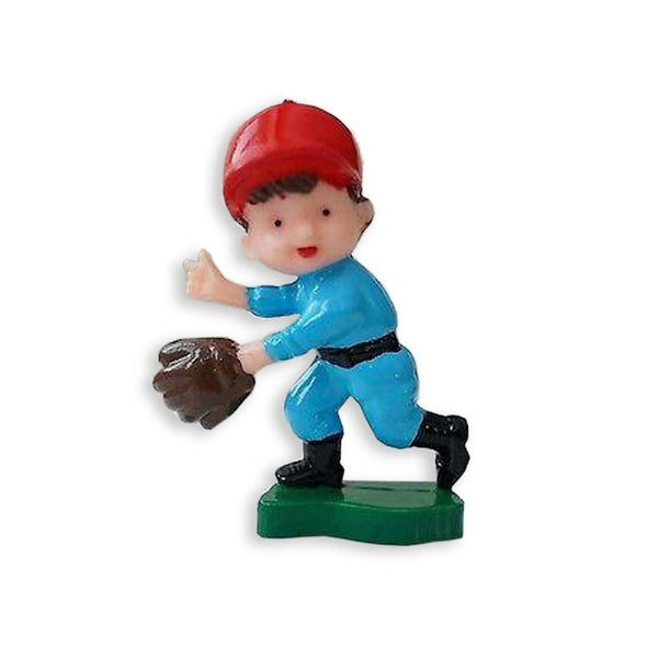 Baseball Player Boy with Mitt and Red Cap Cake Topper