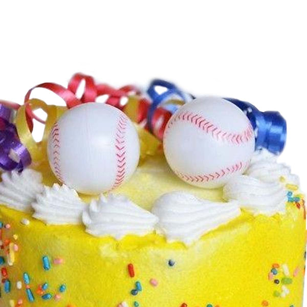 Baseball Cake Topper Set of 6