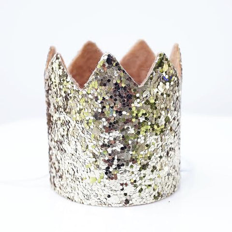 Gold Glitter Sparkles Birthday Boy or Girl Hat Party Crown Toddler Smash Cake Photo Prop- Le Petit Pain