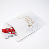 White and Gold Love is Sweet Paper Treat Favor Bags 5x7 Gift Bags - 48 count- Le Petit Pain