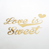 White and Gold Love is Sweet Paper Treat Favor Bags 5x7 Gift Bags - 48 count- Le Petit Pain