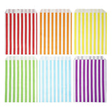 48 Rainbow Striped Stripes 5x7 Paper Treat Candy Bags Goody Favor Bags - le petit pain