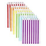 48 Rainbow Striped Stripes 5x7 Paper Treat Candy Bags Goody Favor Bags - le petit pain