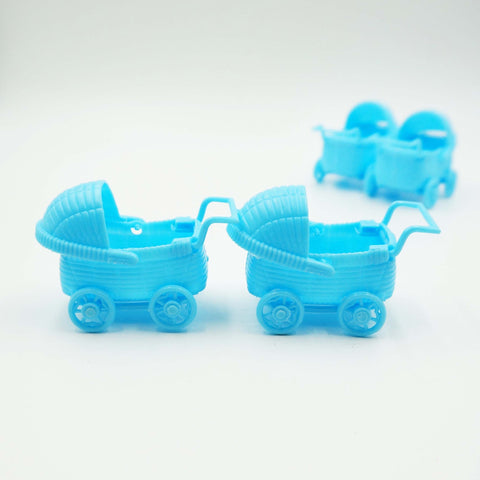 12 Baby Blue Stroller Wagon Party Favors Baby Shower Decoration Vintage Style