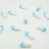 24 Blue Baby Bottles Baby Shower Favors 1 1/8" Cup Cake Toppers DIY