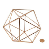 Rose Gold Geometric Centerpiece Hanging Metal Ornament Decorative Accent Object 6 in- Le Petit Pain