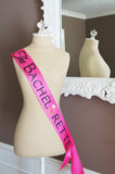 Hot Pink and Black The Bachelorette Sash with Crystal Pin Party Ribbon- Le Petit Pain