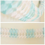 13 Ft Arcade Garland Pink & White or Blue & White Shower Party - le petit pain